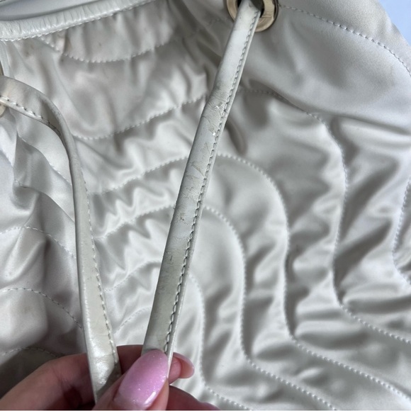 Montblanc Purse Shoulder Bag Starisma Dalila Off White Drawstring Hobo Nylon - Picture 12 of 16